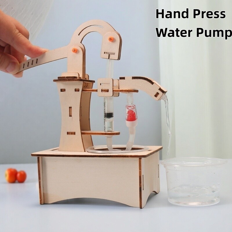 Science Diy Model - Wooden DIY Hand Pump Well Model