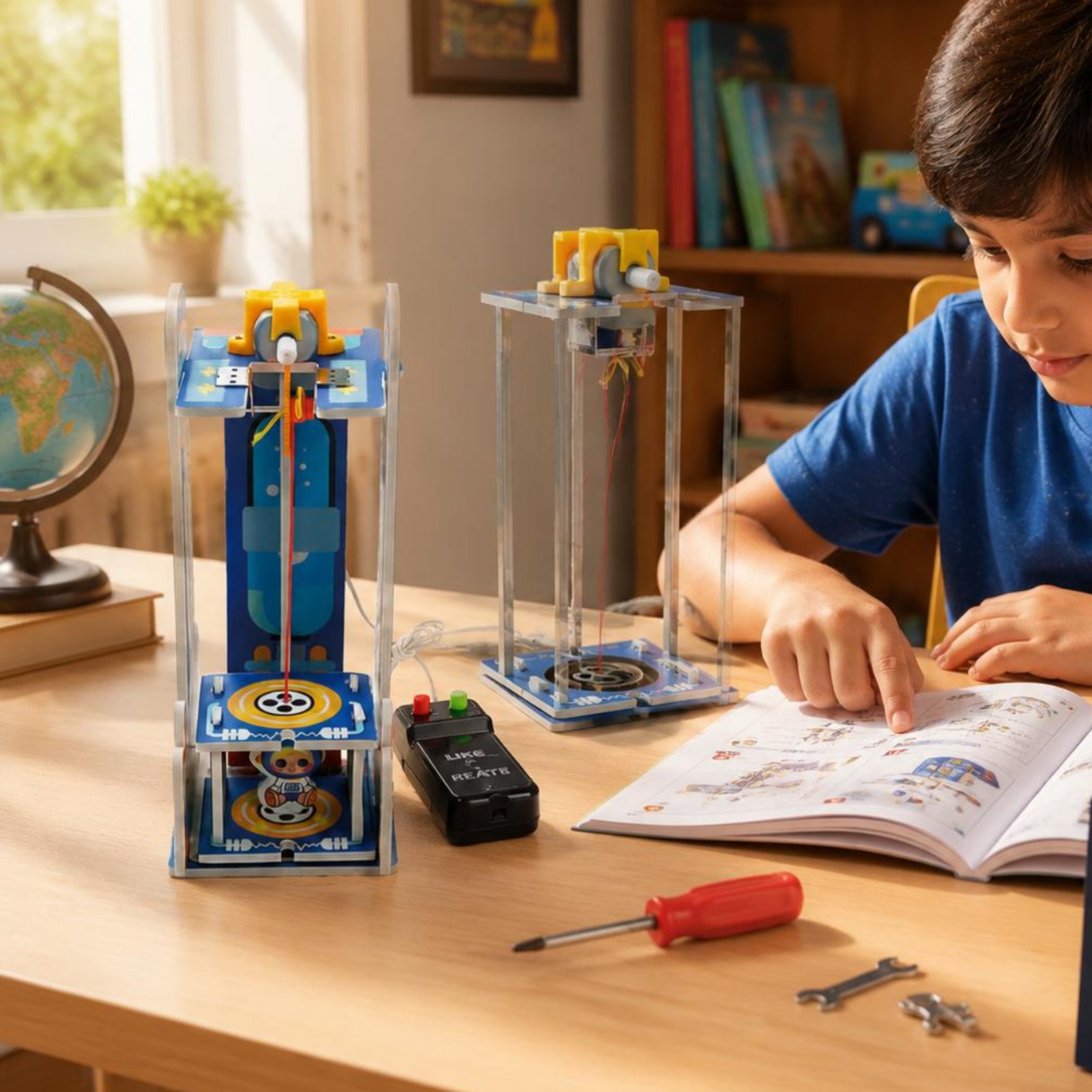 DIY Wooden Elevator Toy Model  - đánh giá và giá Science Project Kit
