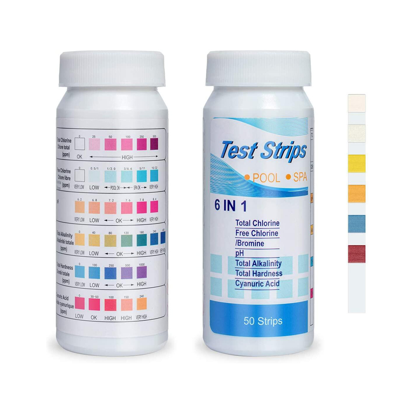 6 In 1 Chlorine PH Test Strips - đánh giá và giá Ph Strip Test
