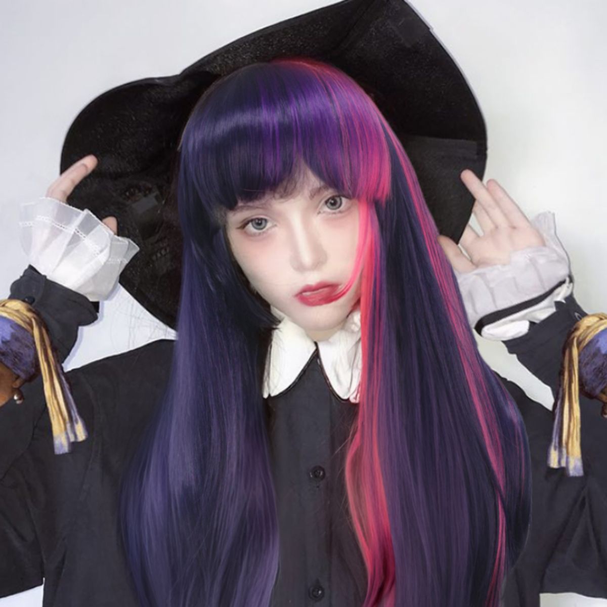 Pink Purple Neat Bangs Long St - đánh giá và giá Science Bob