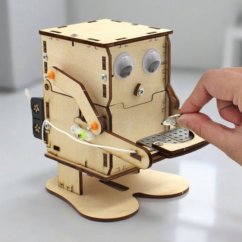 Wooden Assemble DIY Robot Eati - đánh giá và giá Science Project Kit