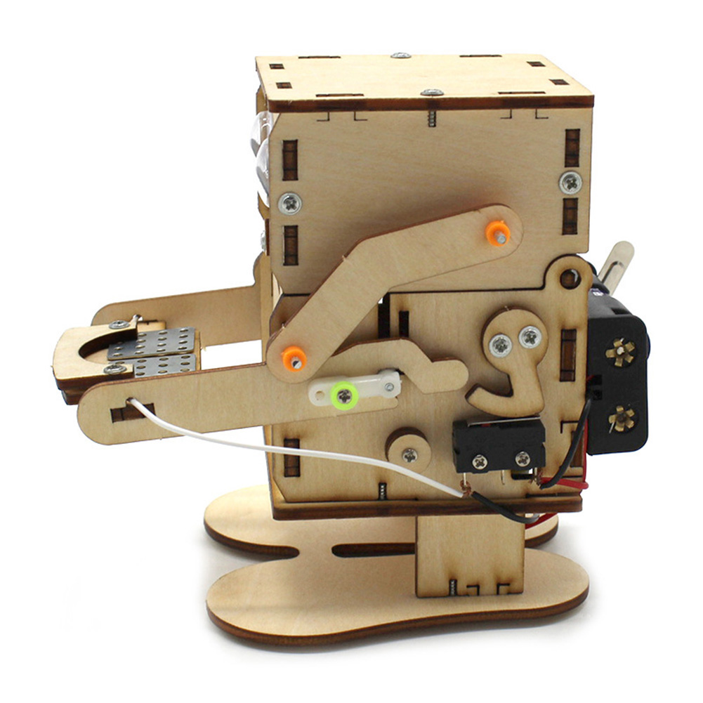 Robot Eating Coin Wood DIY Mod - đánh giá và giá Science Project Kit