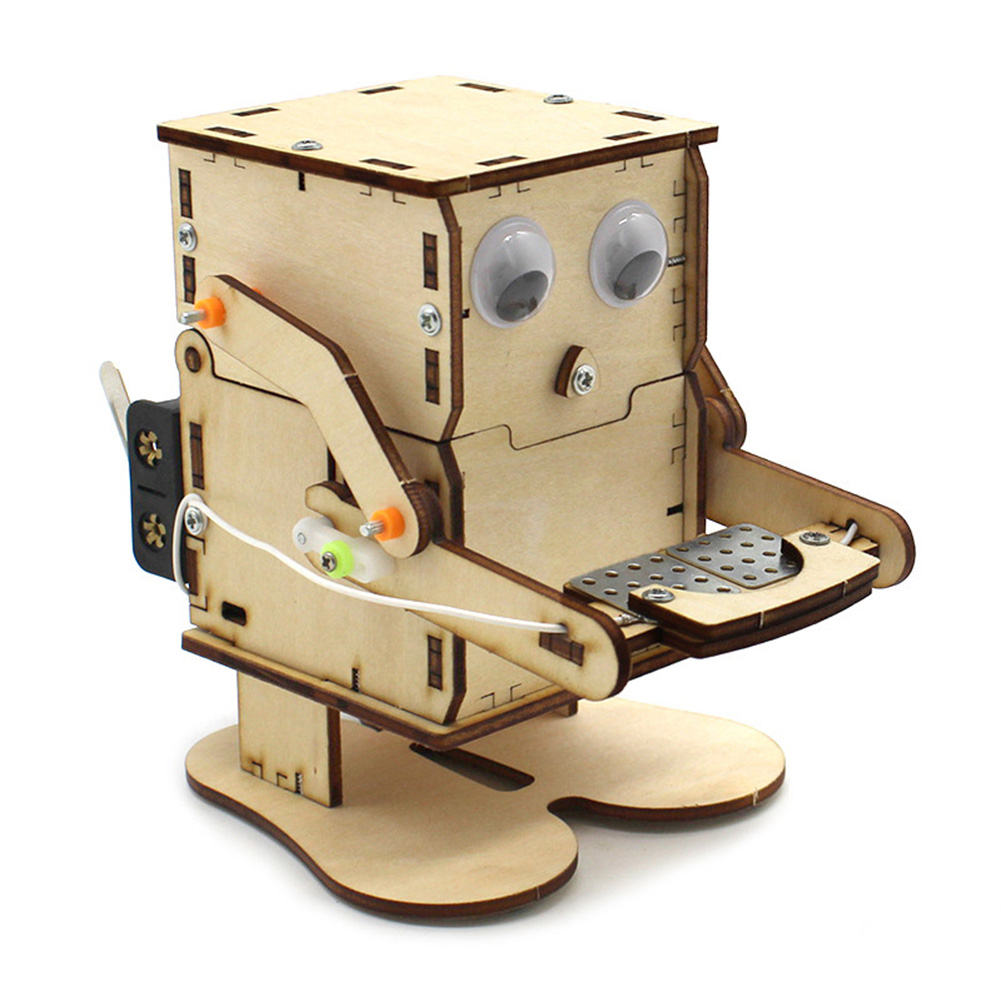 Robot Eating Coin Wood DIY Mod - đánh giá và giá Science Project Kit