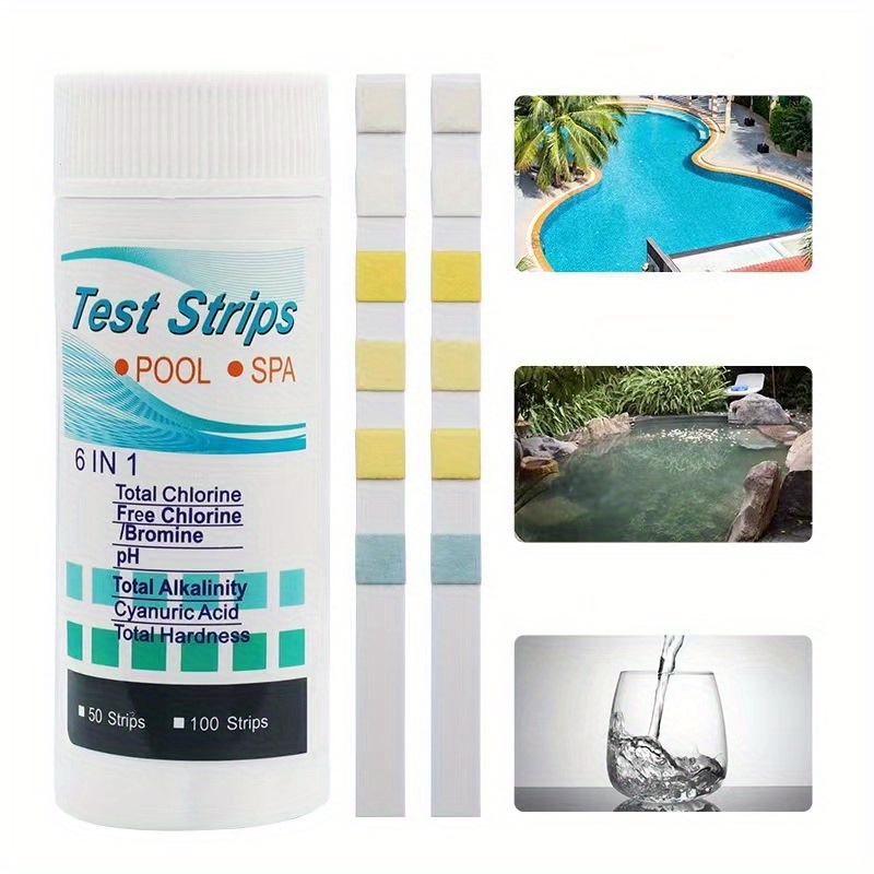 6-in-1 Pool & Spa Water Test S - đánh giá và giá Ph Strip Test