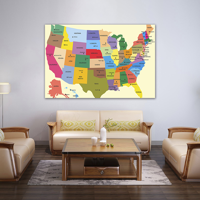Mỹ Bản Đồ Trong Tiếng Anh 150* - đánh giá và giá Star Map Poster