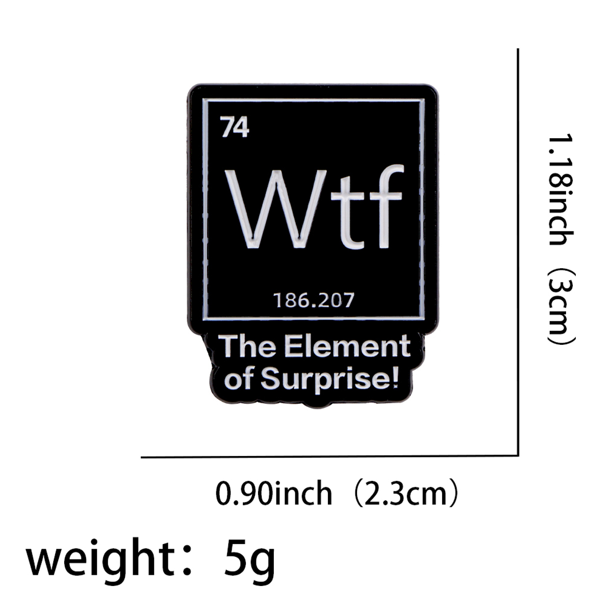 Chemical Element 74 Enamel Pin - đánh giá và giá Science Bob