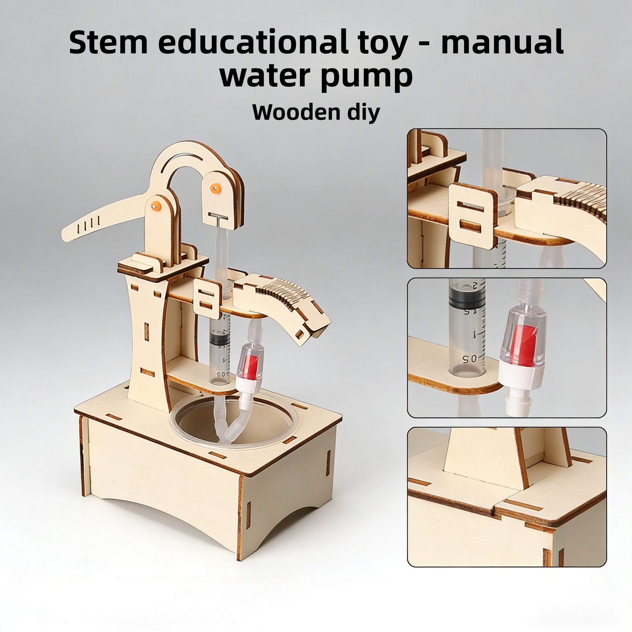 Wooden DIY Hand Pump Well Mode - đánh giá và giá Science Diy Model