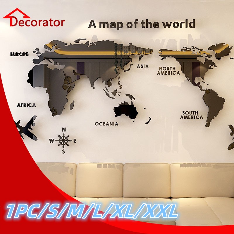 Nordic World Map Acrylic 3D Wa - đánh giá và giá Star Map Poster
