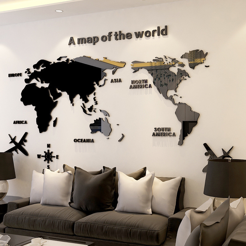 Nordic World Map Acrylic 3D Wa - đánh giá và giá Star Map Poster