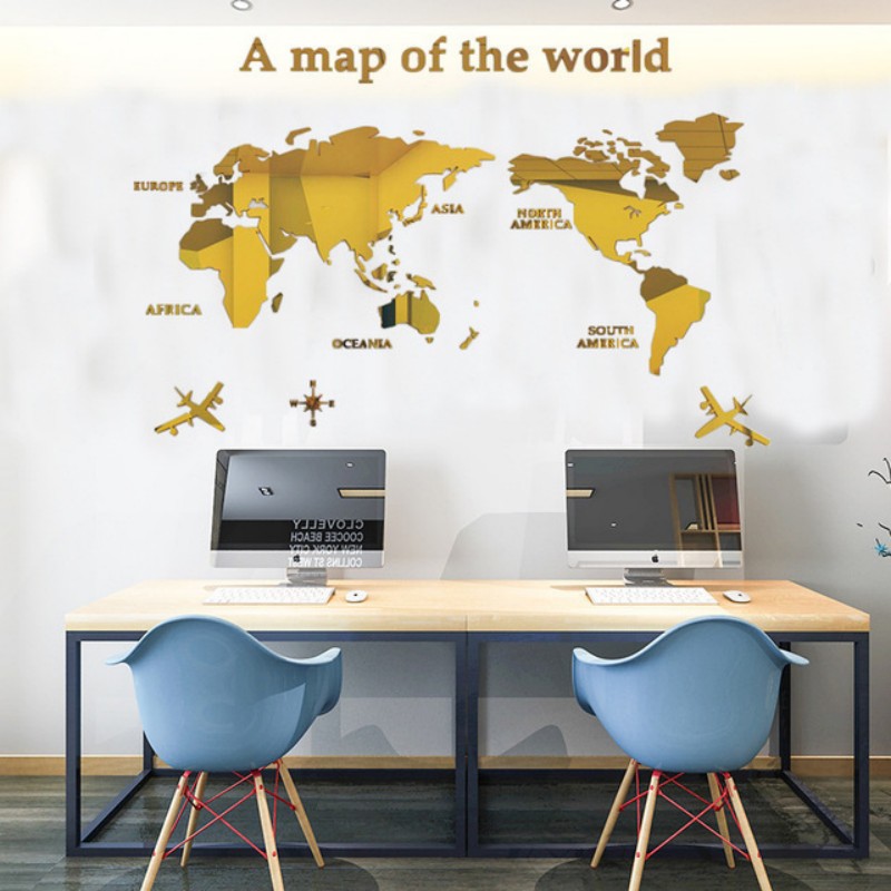 Nordic World Map Acrylic 3D Wa - đánh giá và giá Star Map Poster